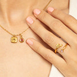 Conjunto Colar + Anel Cosmos + Frasco dos Sonhos 18K